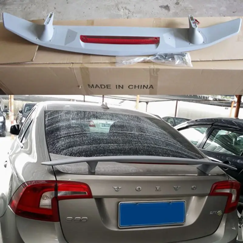Спойлер для Volvo S60 спойлер из АБС материала заднего крыла автомобиля задний