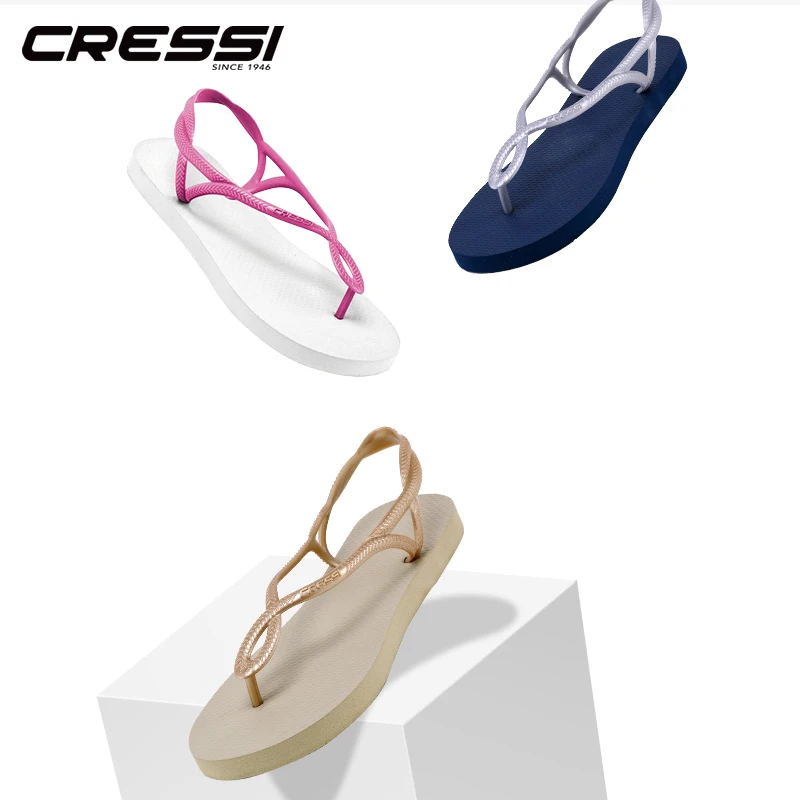 Модные повседневные пляжные сандалии с плоскими ремешками для отдыха Cressi