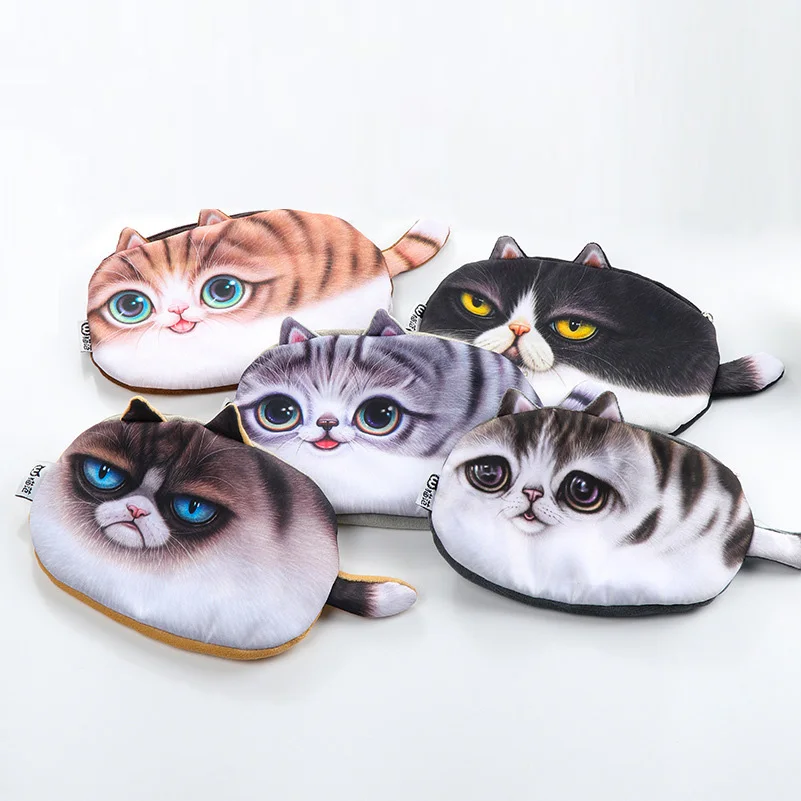 Кавайный чехол для карандаша фланелевые милые карандаши с котами сумка