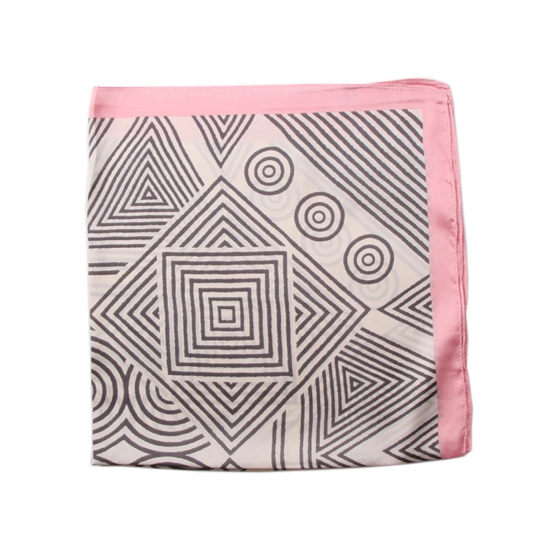 Женский квадратный шарф Luna &amp Dolphin 70x70 см корейские серые и розовые Искусственные