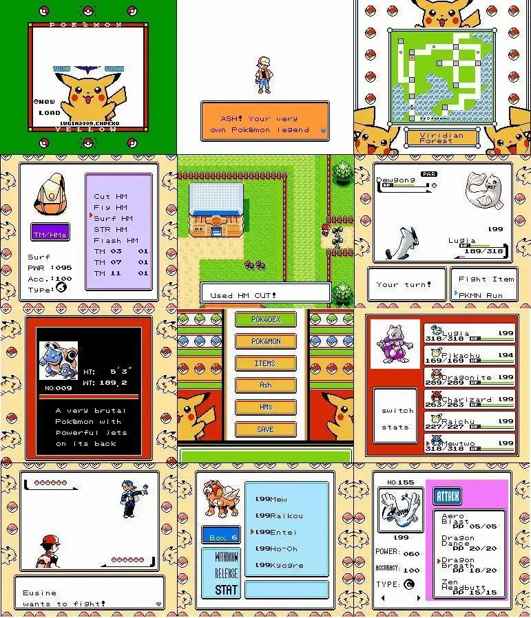 Игровой картридж PokeM Thunder Yellow для консоли NES/FC | Электроника