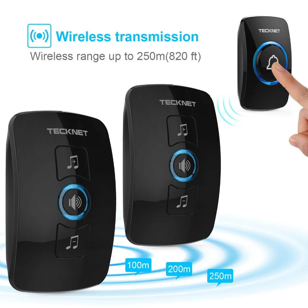 TeckNet беспроводной дверной звонок с дистанционным управлением IP33