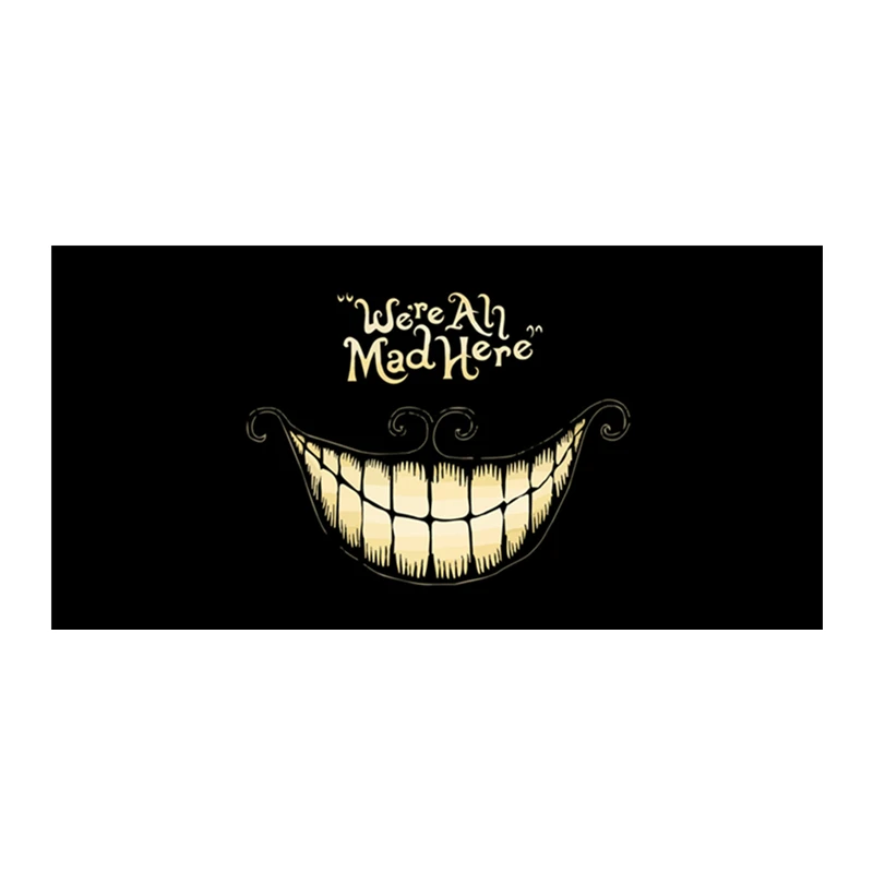 ГОРЯЧЕЕ черное пляжное дорожное полотенце We are All Mad Here для детей крутой Кот Алиса