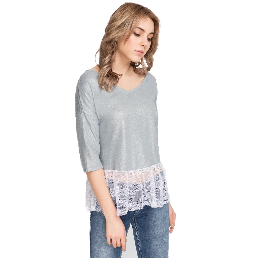 Нежная блуза с кружевом Gloria jeans женская GTS014568|blouse blouse|blouses for womenblouses & shirts |