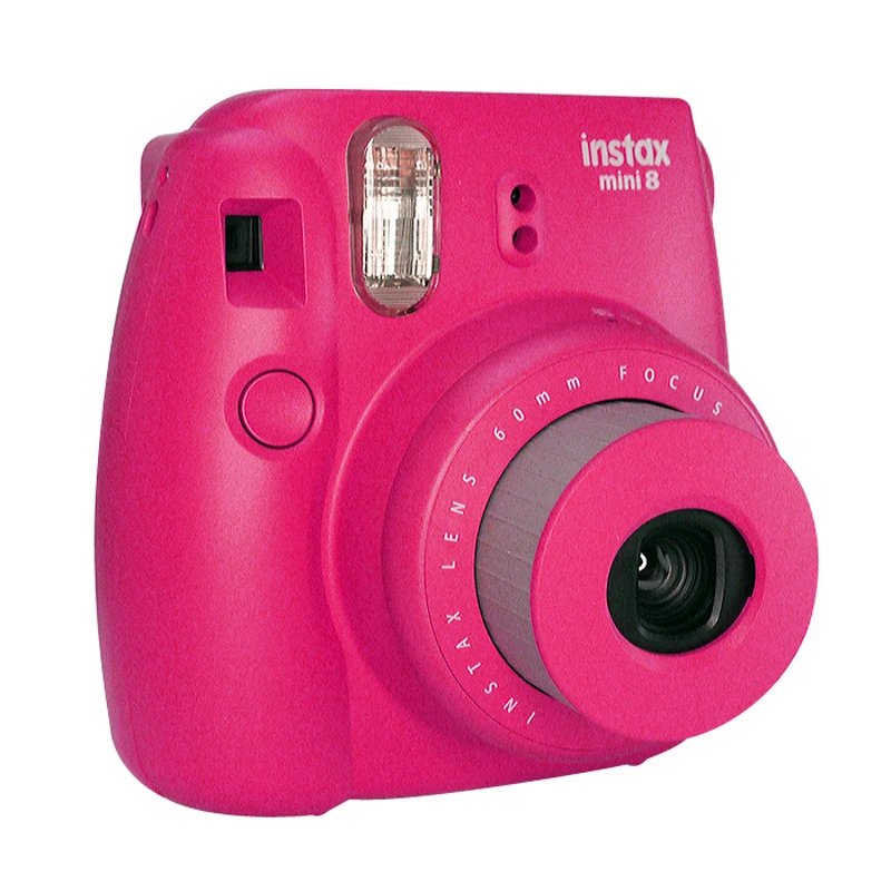 Fuji Fujifilm Instax Mini 8 мгновенная фотопленка камера Малина + крупным планом объектив