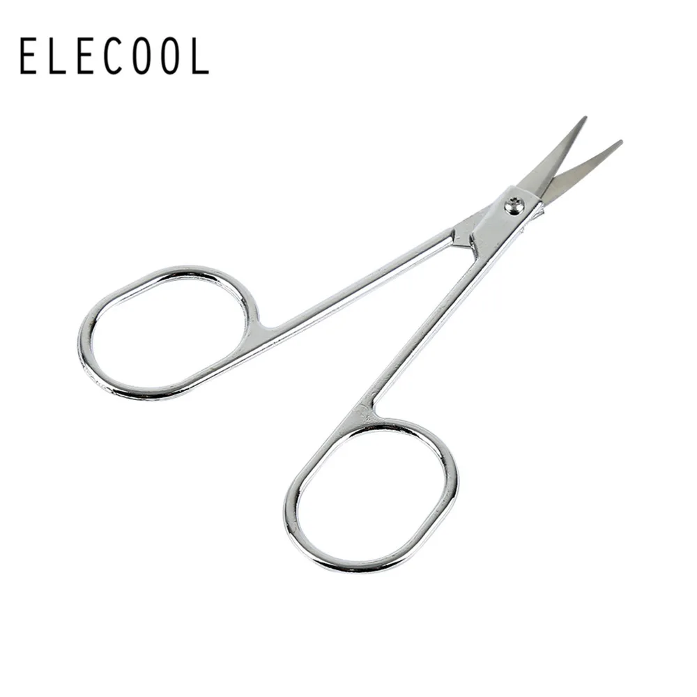 Elecool 2 шт. для бровей Пинцет из нержавеющей стали ножницы комплект Красота средство для ухода за лицом средство для удаления волос из носа накладные зажим для ресниц косметический, макияжный инструмент