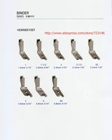 hemmer feet series industrial lockstitch sewing machine presser foot 3 2mm 18 4 0mm 532 4 8mm 316 4 8mm 316