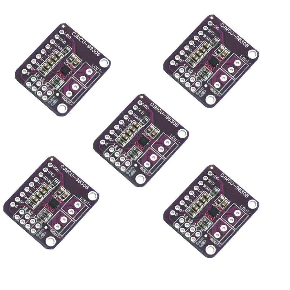 5 шт./лот CJMCU 98306 MAX98306 Sensor Stereo Class D усилитель плата разрыва класс AB - Цена: 1 605,69 руб.