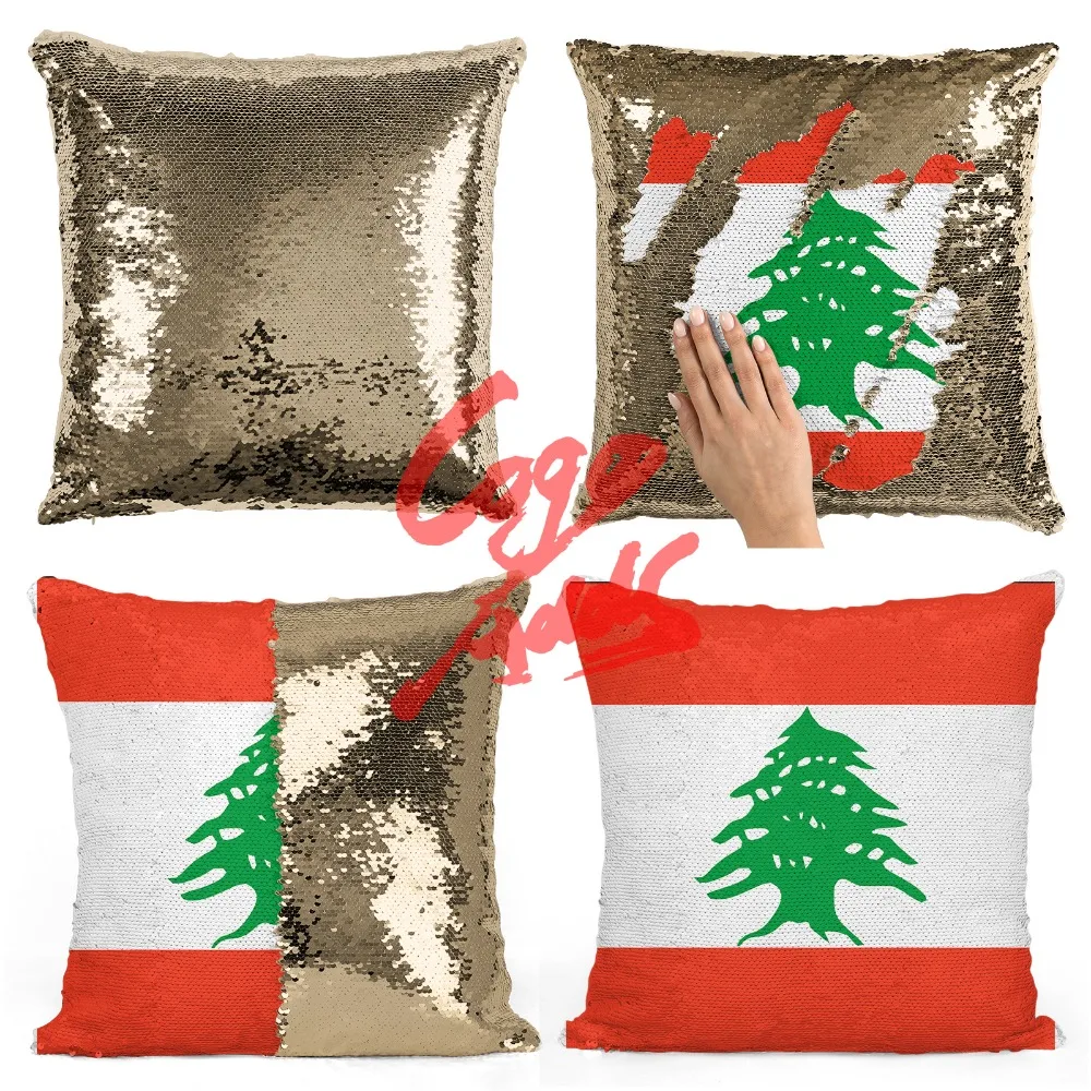 Lebanon аксессуары для украшения дома, украшение комнаты, наволочка для подушки, двусторонний чехол для подушки с русалочкой и блестками