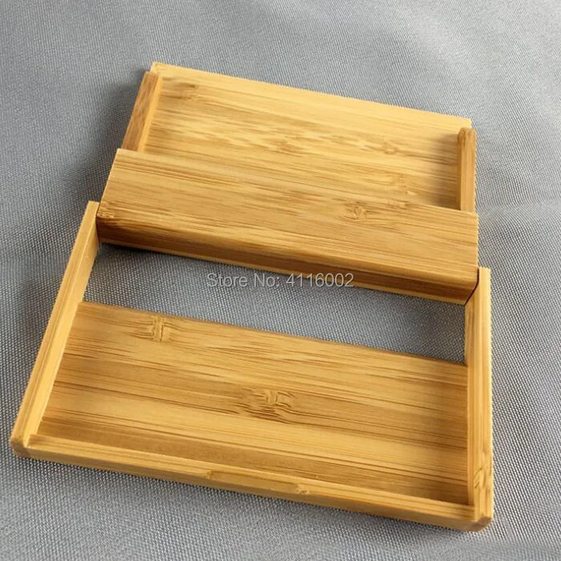 100pcs Business Card Box Small Bamboo Case Storage Holder for Credit VIP Gift Home Office Organizer | Дом и сад