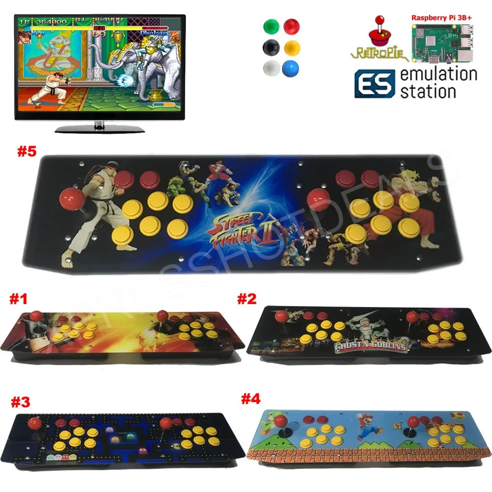Raspberry Pi 3 Model B аркадная игра Ретро консоль акриловая художественная панель два