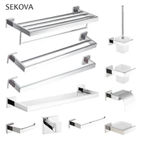 bathroom accessories stainless steel chrome polished towel bar soap dish paper holder towel ring stacks bathroom hardware