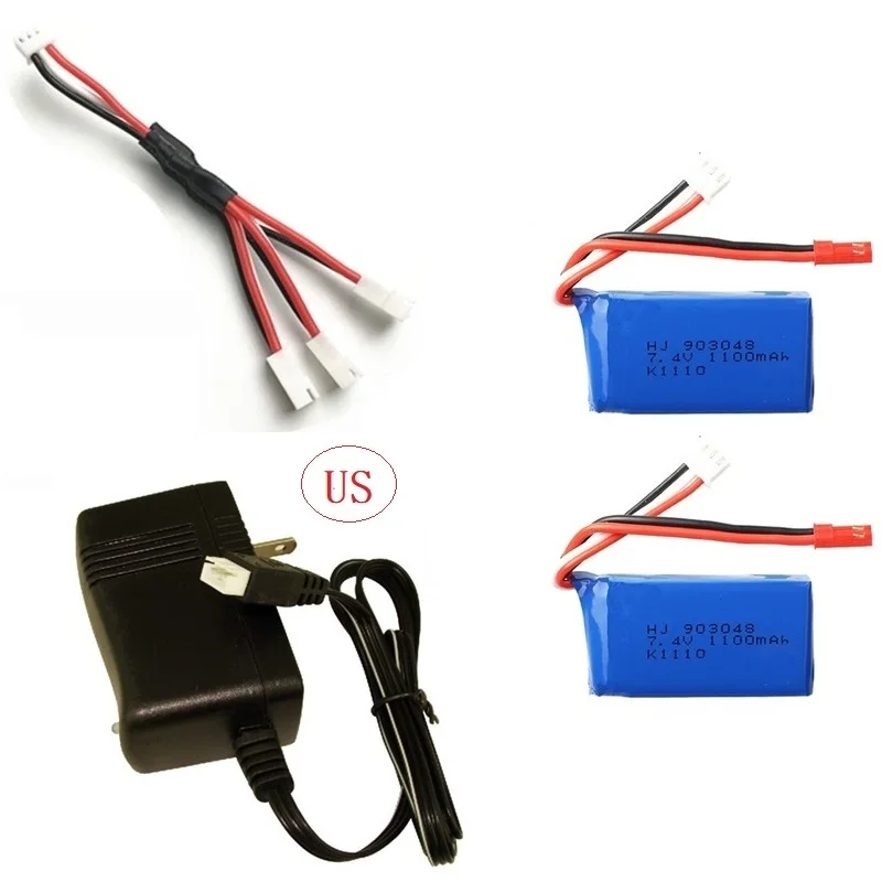 Светло-серый 3 шт. для Wltoys A949 A959 A969 A979 K929 LiPo батарея 7,4 V 1100mah 903048 25c Lipo батарея для RC вертолета самолета автомобилей лодки - Цвет: Светло-серый