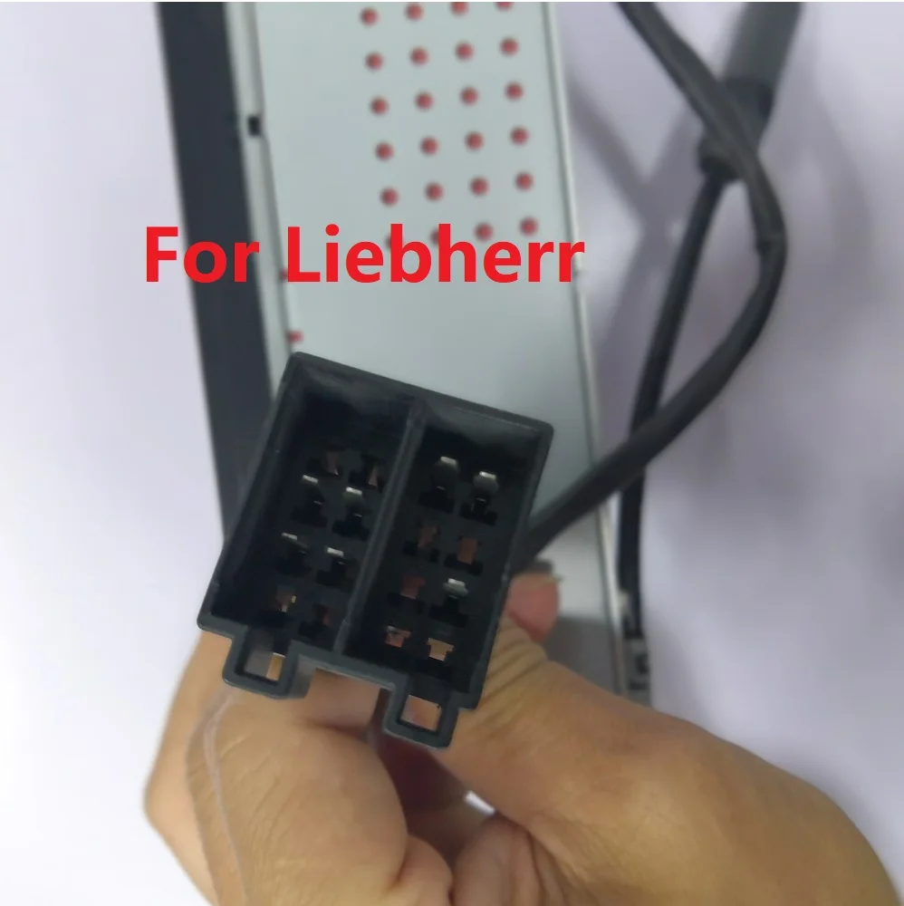 HIDAKA M202 1 din Автомобильная магнитола с Bluetooth USB зарядка 0.5A AUX для экскаватора Hitachi Takeuchi Komatsu экскаватор 12V 24V часы реального времени - Цвет: Liebherr