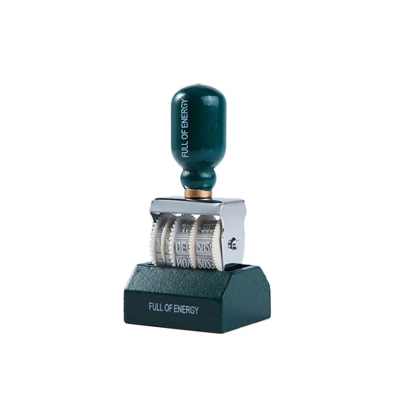 Green Handle WCIC штамп с датой, сделай сам, печать, прозрачные штампы для скрапбукинга Stempel, рождественские штампы, рукоделие, стемпели для изготовления карт - Цвет: Green Handle