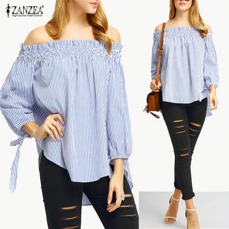 ZANZEA Для женщин Элегантный blusas 2018 новый летний Топы корректирующие женские