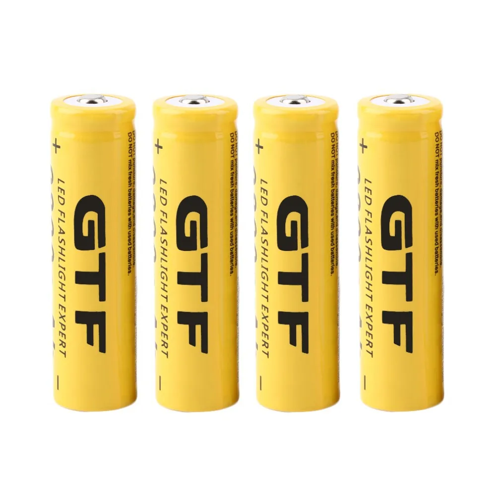 GTF 4 шт 18650 3 7 V 9800 mAh литий ионная аккумуляторная батарея + зарядное устройство EU для