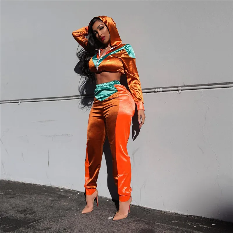 

Tracksuit Women Set 2019 Two Piece Set Long Sleeve Pullover Pants Set Sportwear Tracksuits Outfit Top And Pants Women Sets