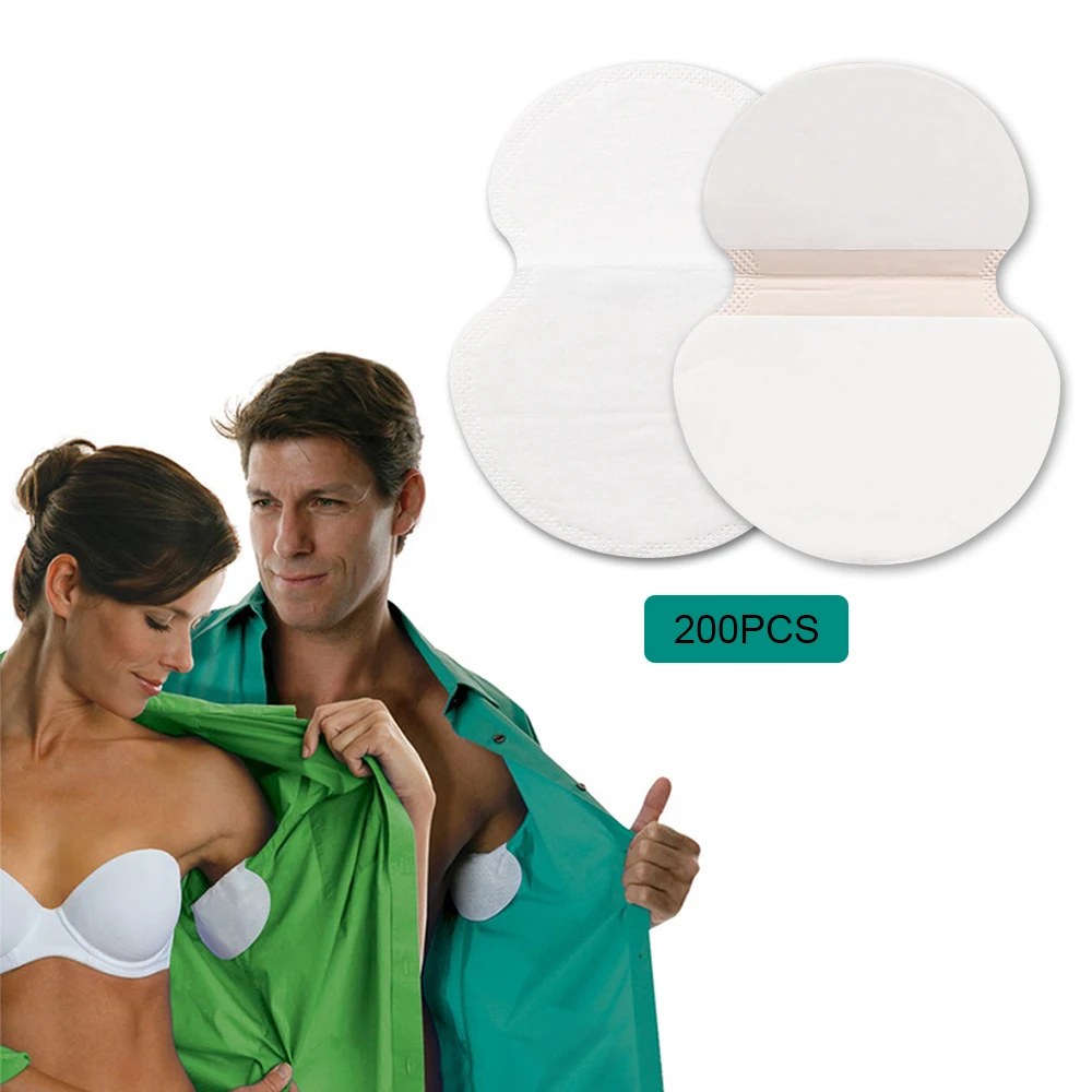 

200PCS Summer Deodorants Underarm Armpit Sweat Pads Disposable Absorbing Sweat Cotton Patches Pad Anti Perspiration Stickers
