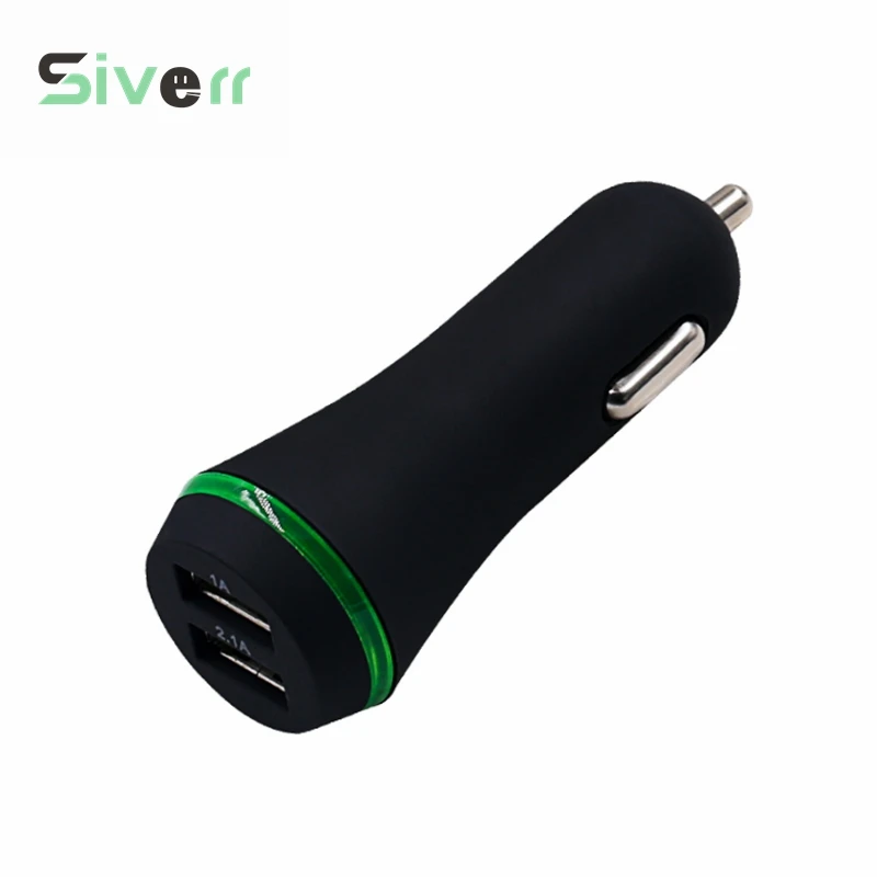 Siverr Dual USB Автомобильное телефон Зарядное устройство адаптер для iPhone 7 6s samsung S8 Xiaomi
