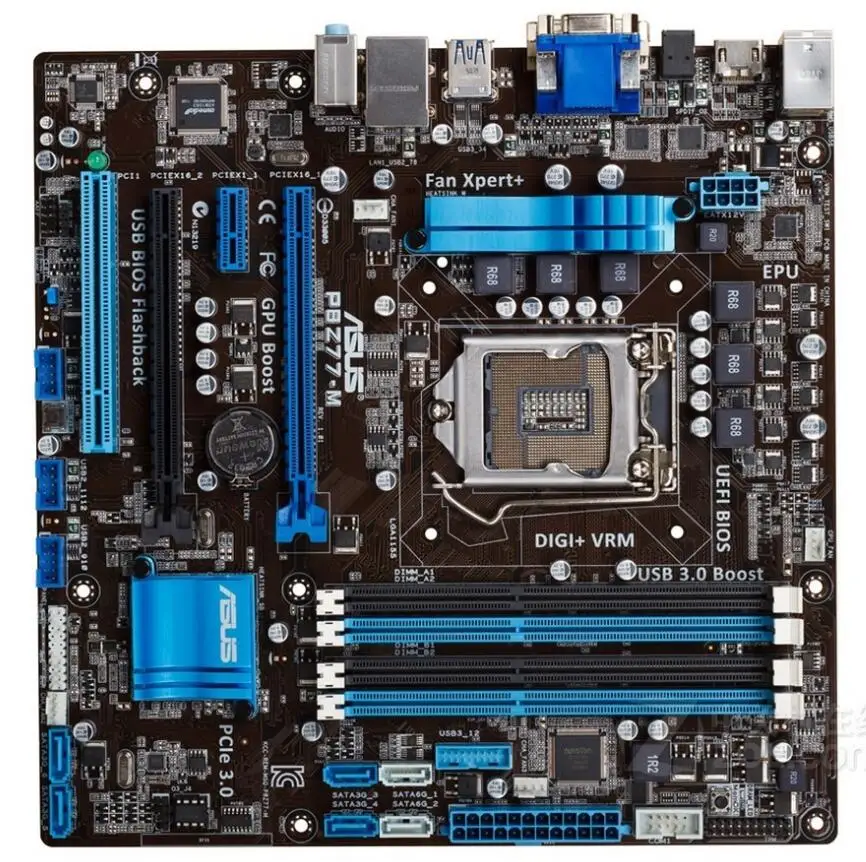 Материнская плата LGA1155 для ASUS 1155 оригинальная б/у настольного ПК Z77 DDR3 USB3.0 SATA3 |