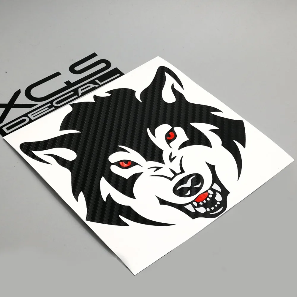 Виниловая наклейка для высечки многослойная wild wolf face12cm x 12 cm водонепроницаемые
