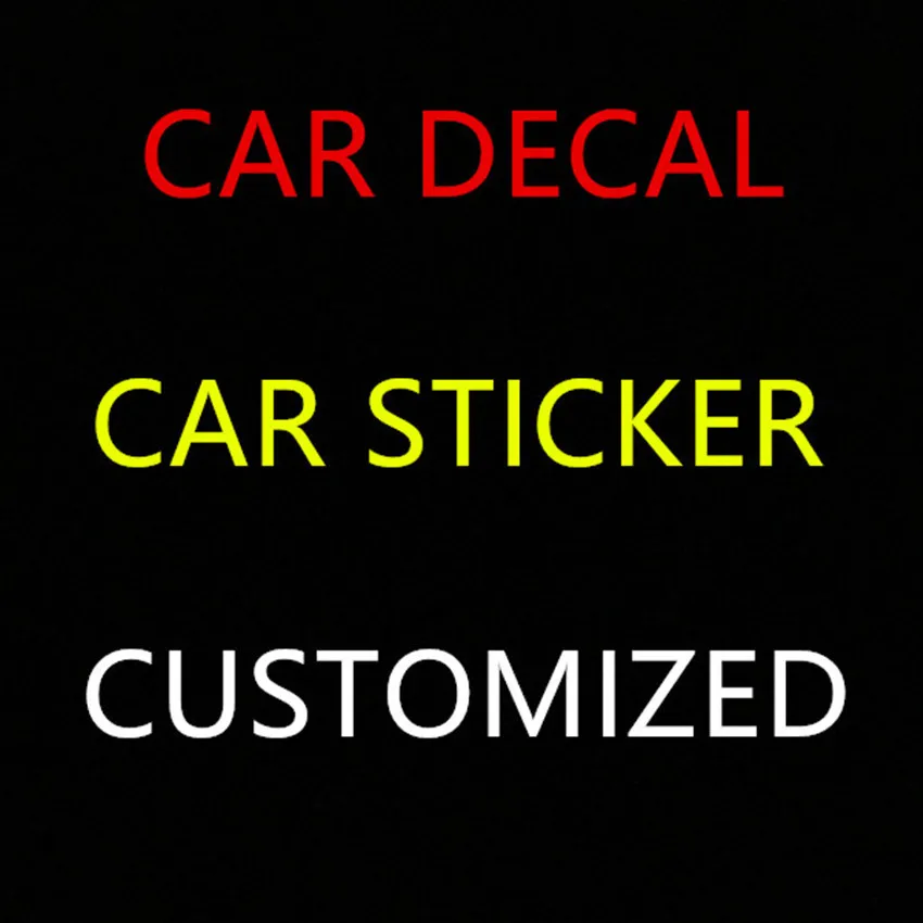 OEM Personal Customized text pictures AD Car window body logo advertising advertisement Sticker Custom Decal wholesale
