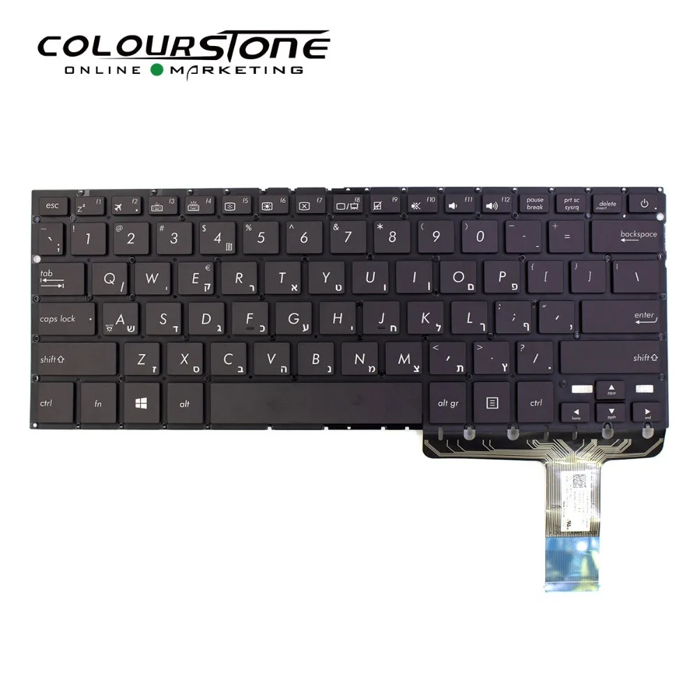 Клавиатура для ноутбука ASUS UX330 UX330UA черная с подсветкой без рамки HB