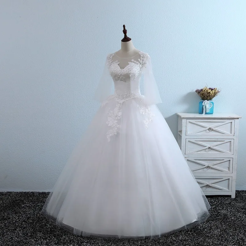 Шифоновая Noiva Casamento с длинным рукавом на шнуровке сзади 2019 новый дизайн