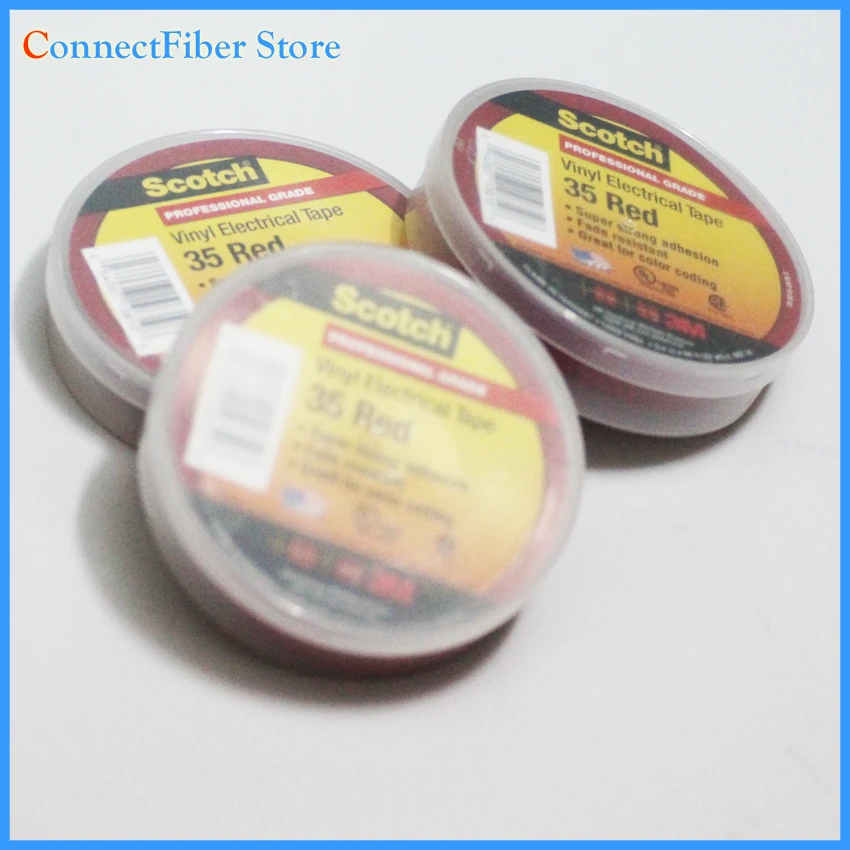 3M профессиональная виниловая электрическая красная лента|Офисный скотч| |