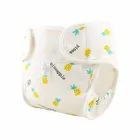 Хлопковые подгузники с принтом, многоразовые тканевые подгузники, моющиеся подгузники для младенцев, детские подгузники с карманами, сменные трусики