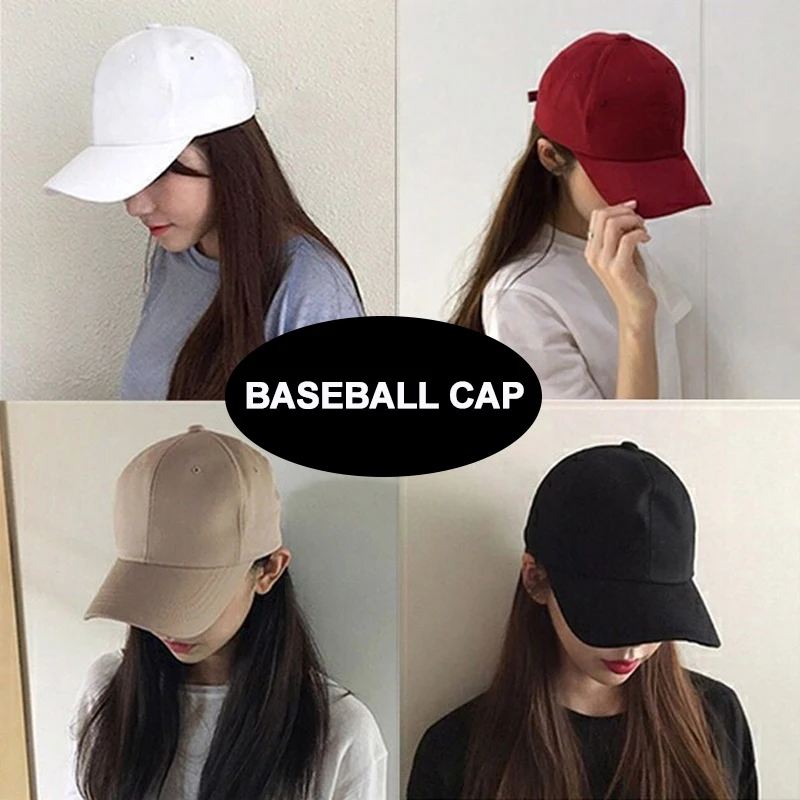 

Men Women baseball cap Plain Curved Sun Visor Hat Solid Color Fashion Adjustablea snapback caps hip hop hats