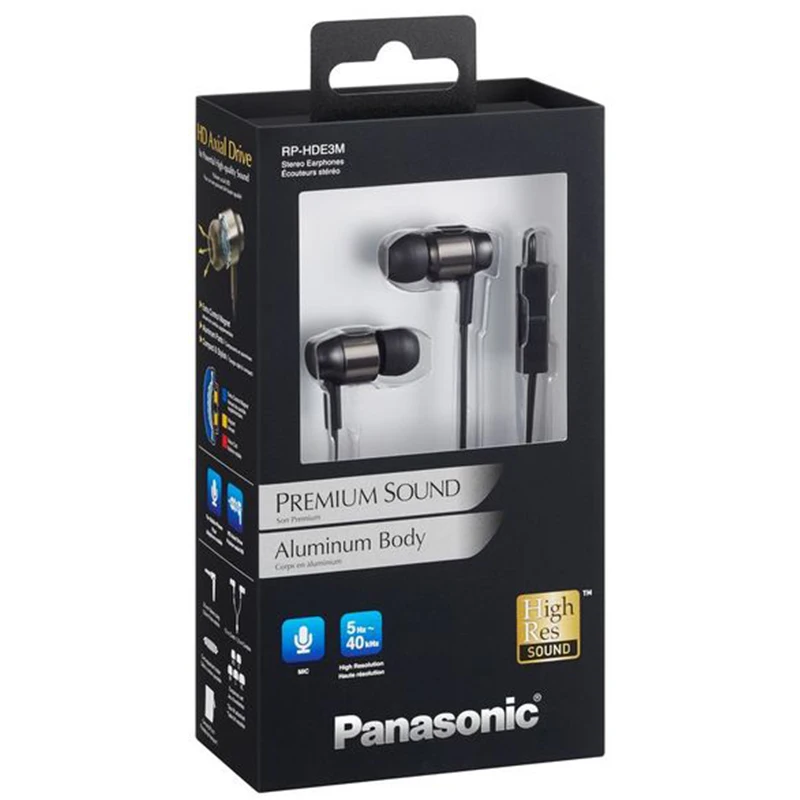 Panasonic RP HDE3MGC K Наушники вкладыши с микрофоном Компактный корпус амбушюрами 5