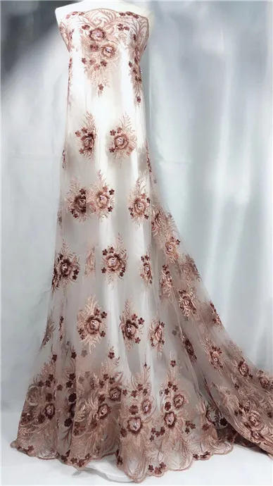 Кружевные шнурки в нигерийском стиле 2017 золотые зеленые с бусинами