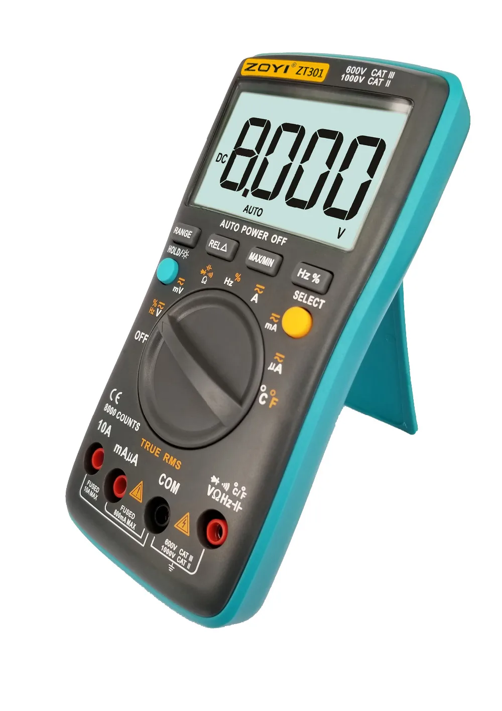 ZT301 Handheld Digital Multimeter 8000 Counts True RMS Auto Range LCD Display Electrical Tester Meter | Инструменты