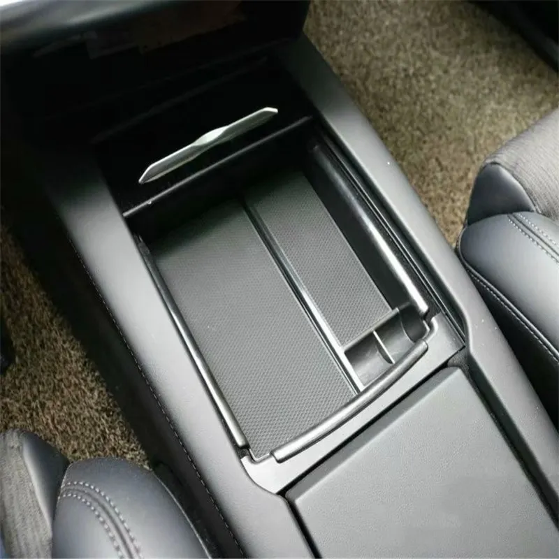 

WELKINRY for Tesla Model X 2015 2016 2017 2018 ABS plastic front car seat console central armrest storage box container trim