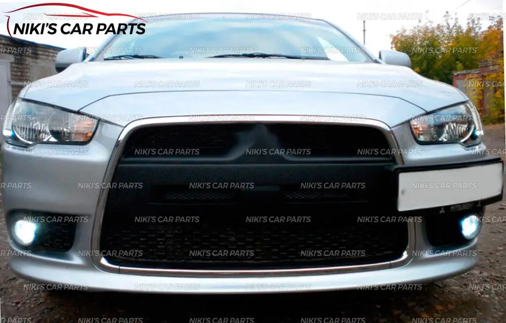 Подиум рамки номерного знака для Mitsubishi Lancer X FL 2011 2015 на переднем бампере ABS