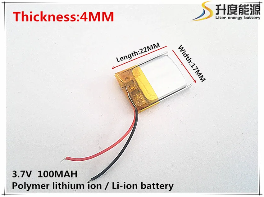 10 шт. [SD] 3 7 В 100 мАч [401722] полимерный литий-ионный аккумулятор для игрушек POWER BANK GPS