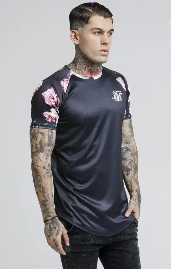 SikSilk масляная краска S/S реглан скотч Тройник-черный