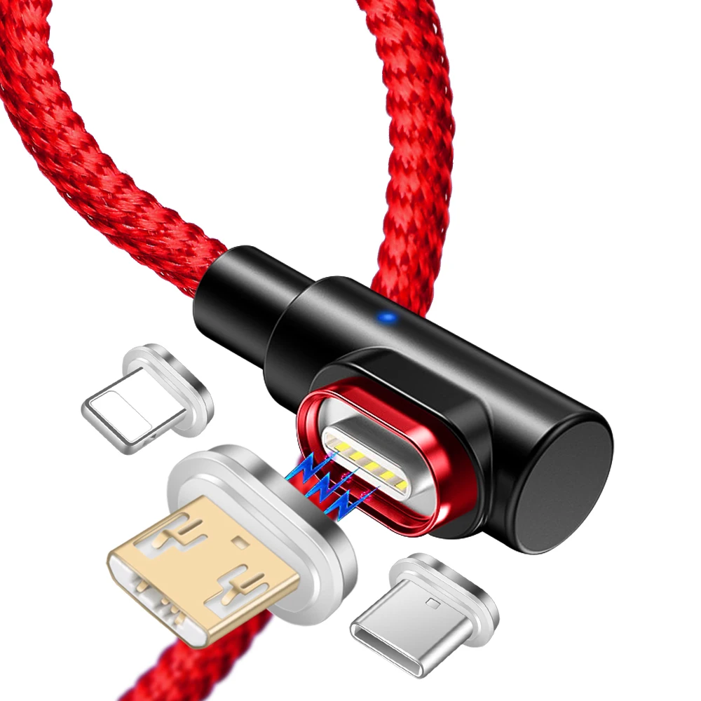 Олаф 90 градусов 3а USB Магнитный кабель Micro usb type C кабель для iPhone XR X 7 samsung Xiaomi huawei Быстрый Магнитный кабель для зарядки
