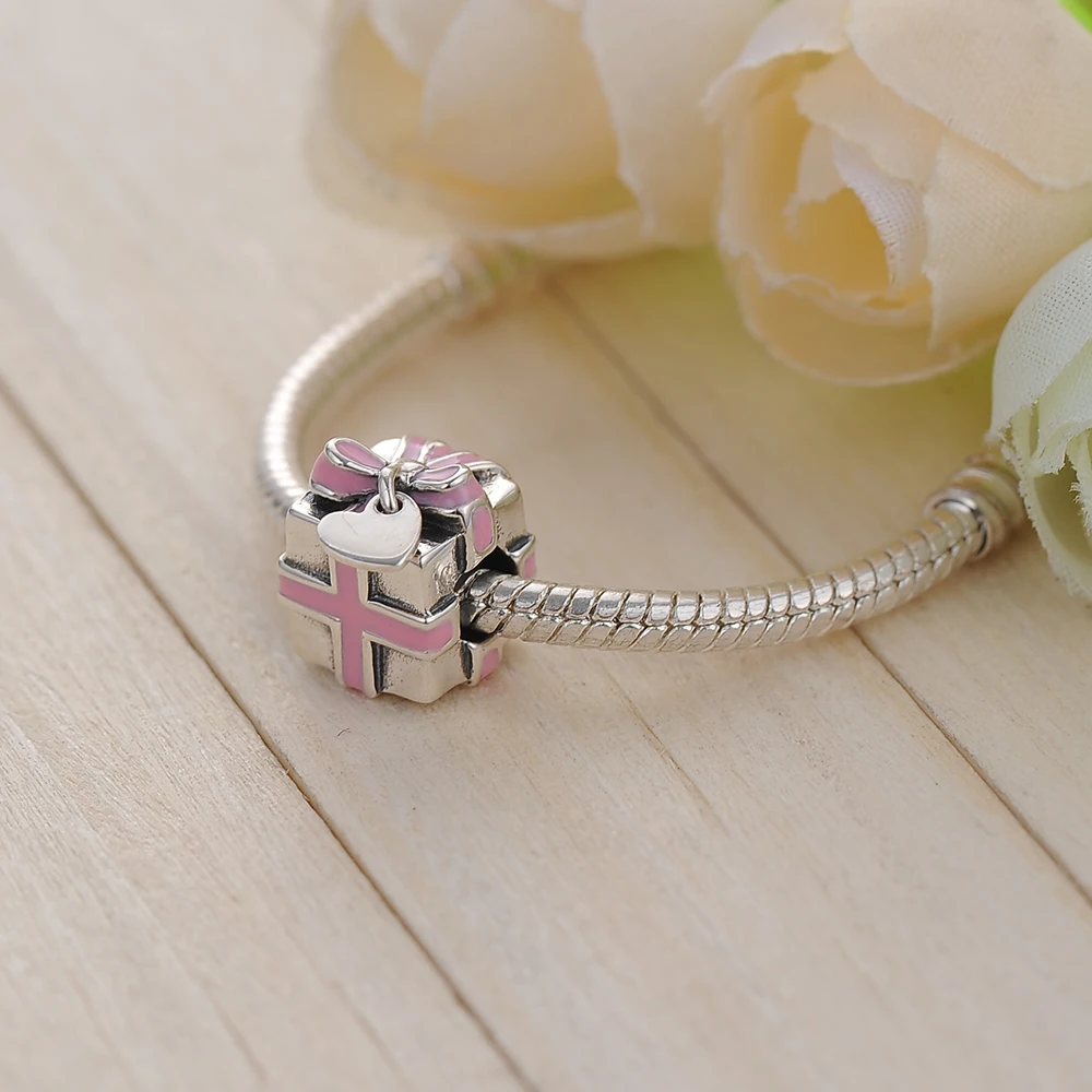 Suplush 100% серебряные бусины 925 пробы рождественский стиль очаровательный браслет