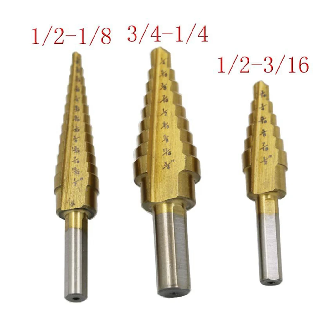 Набор сверл из стали и титана набор с коническим конусом отверстиями аксессуары