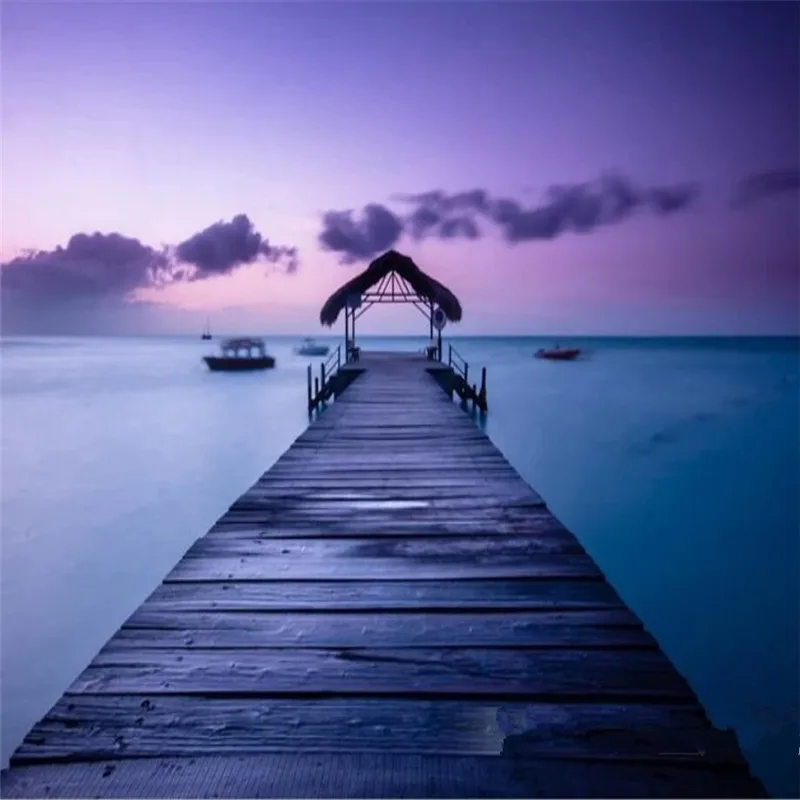 Пользовательские 3d Настенные обои-современный романтический пейзаж гостиная