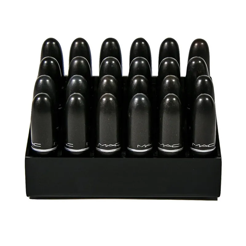 Акриловый черный держатель для карандашей блеска губ 24 отделения коробка губной