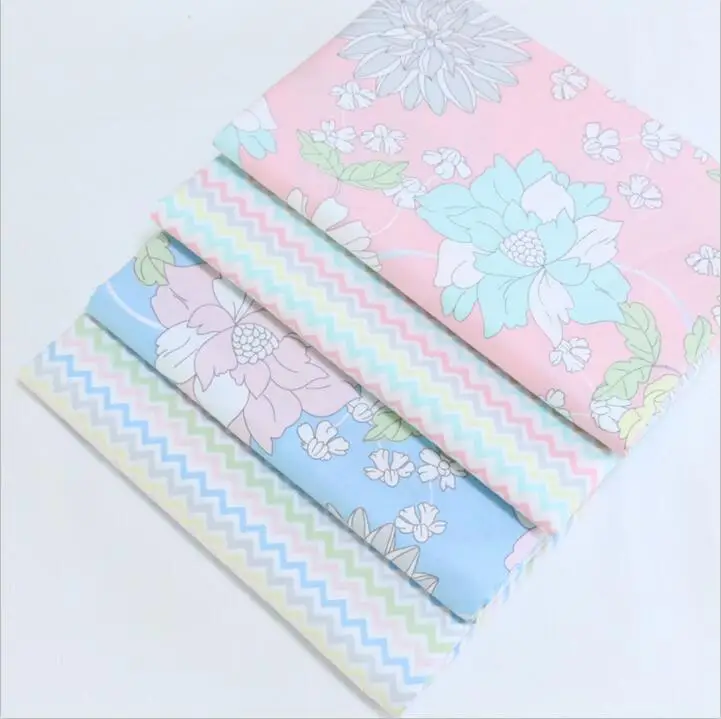 2017 4pic/lot 40*50cm New arrival cotton fabric costura for Handmade Pillowcases twill tissu sewing Child quilt Patchwork E002 | Дом и сад