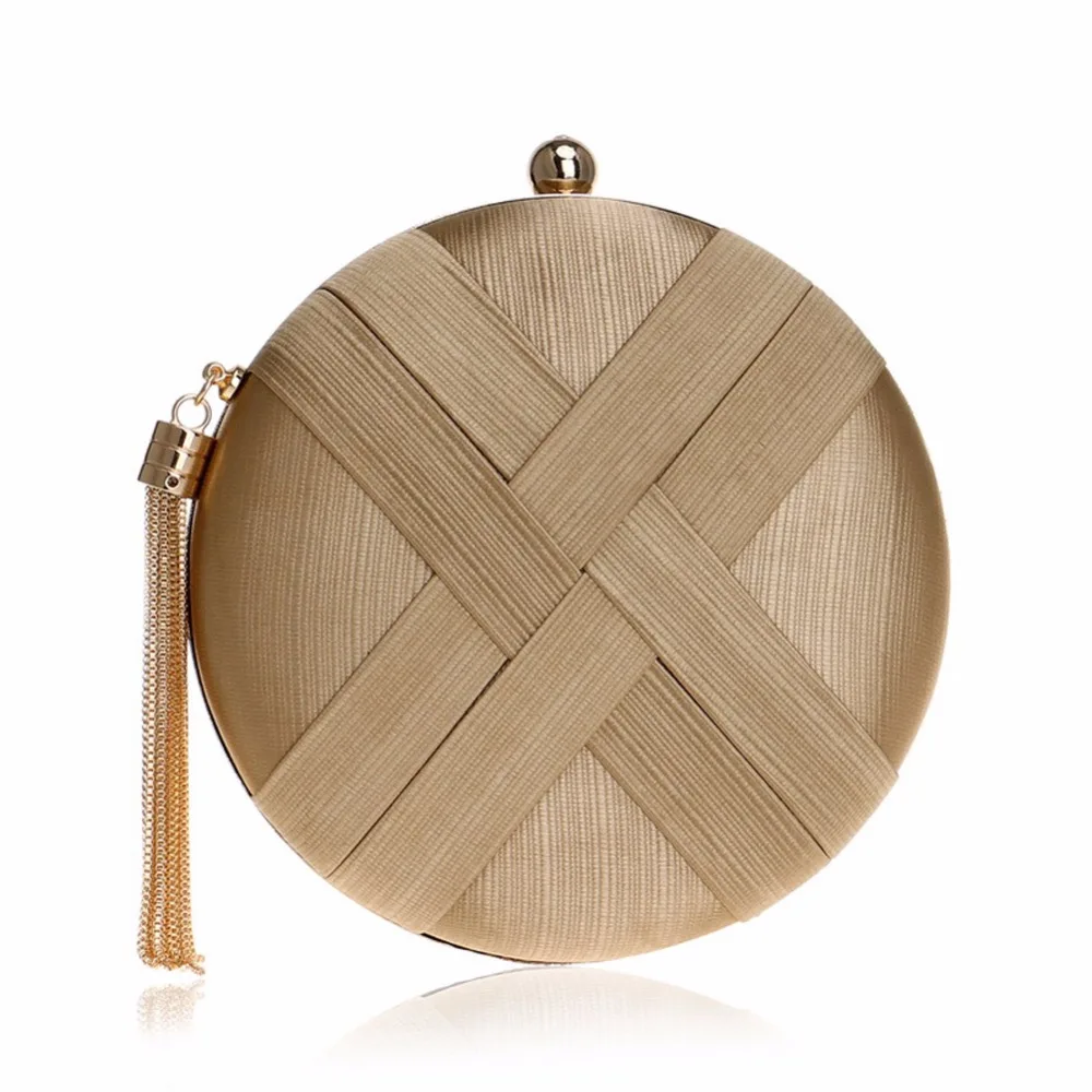 

Luxury Evening Bags Desinger Handbags Fashion Vintage Tassel Women's Purse Clutch Wedding Wallet Round Clutch Shoulder Party Bag