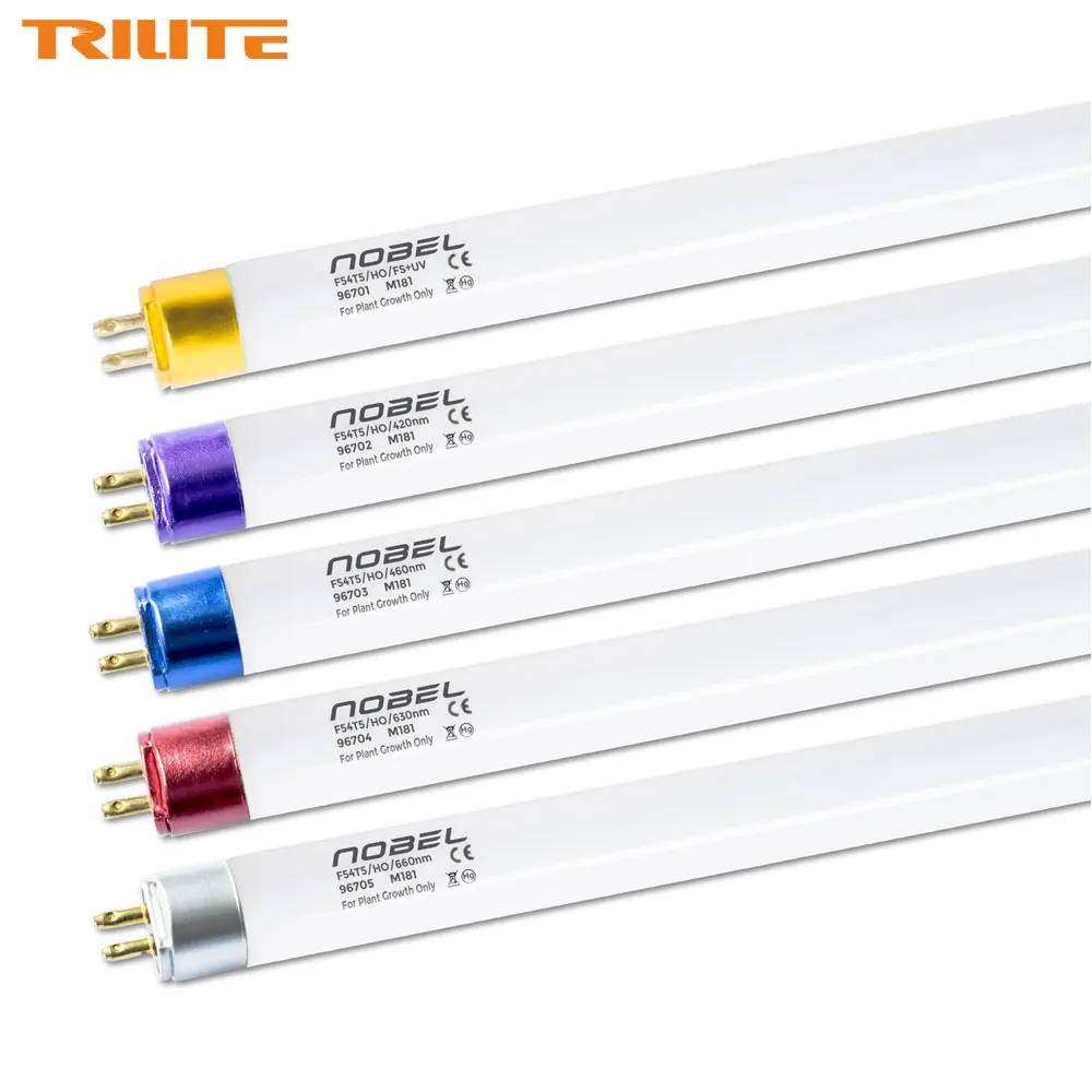5-Pack 4FT 54 ватт HO T5 флуоресцентная лампа для выращивания для внутреннего цветение растений лампы 6400 K Многоцветный T5 трубка