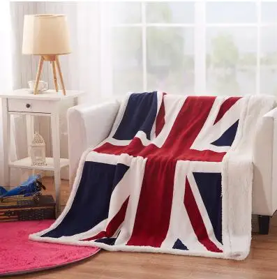 Большой фланелевый плед с национальным флагом Великобритании/США, супер мягкое Флисовое одеяло в британском стиле, размер king size от AliExpress RU&CIS NEW