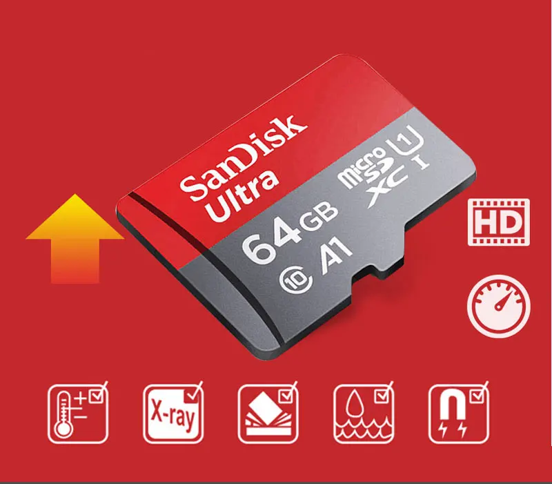 SanDisk Ultra A1 карты памяти MicroSD 200 ГБ 128 ГБ 64 ГБ 32 ГБ 16 ГБ MicroSDHC/SDXC UHS-Я 98 МБ/с. карты памяти Micro SD картао де memoria