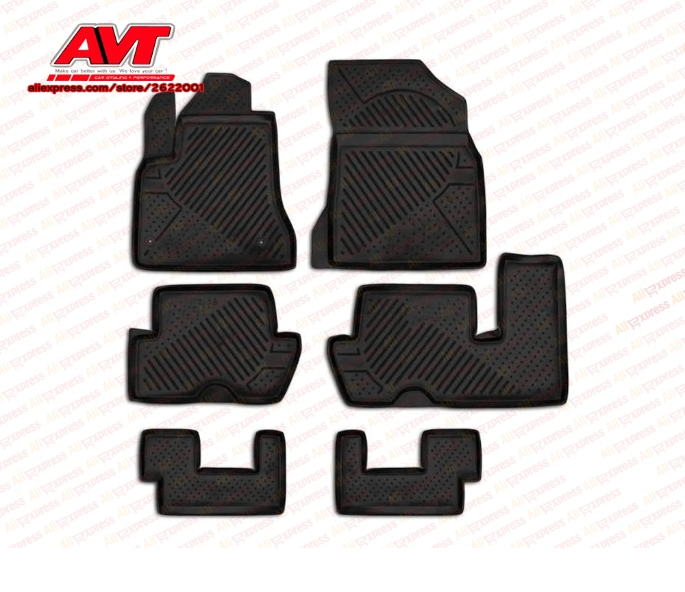 Коврики для Citroen Grand C4 Picasso 2006 6 шт. резиновые коврики Нескользящие аксессуары